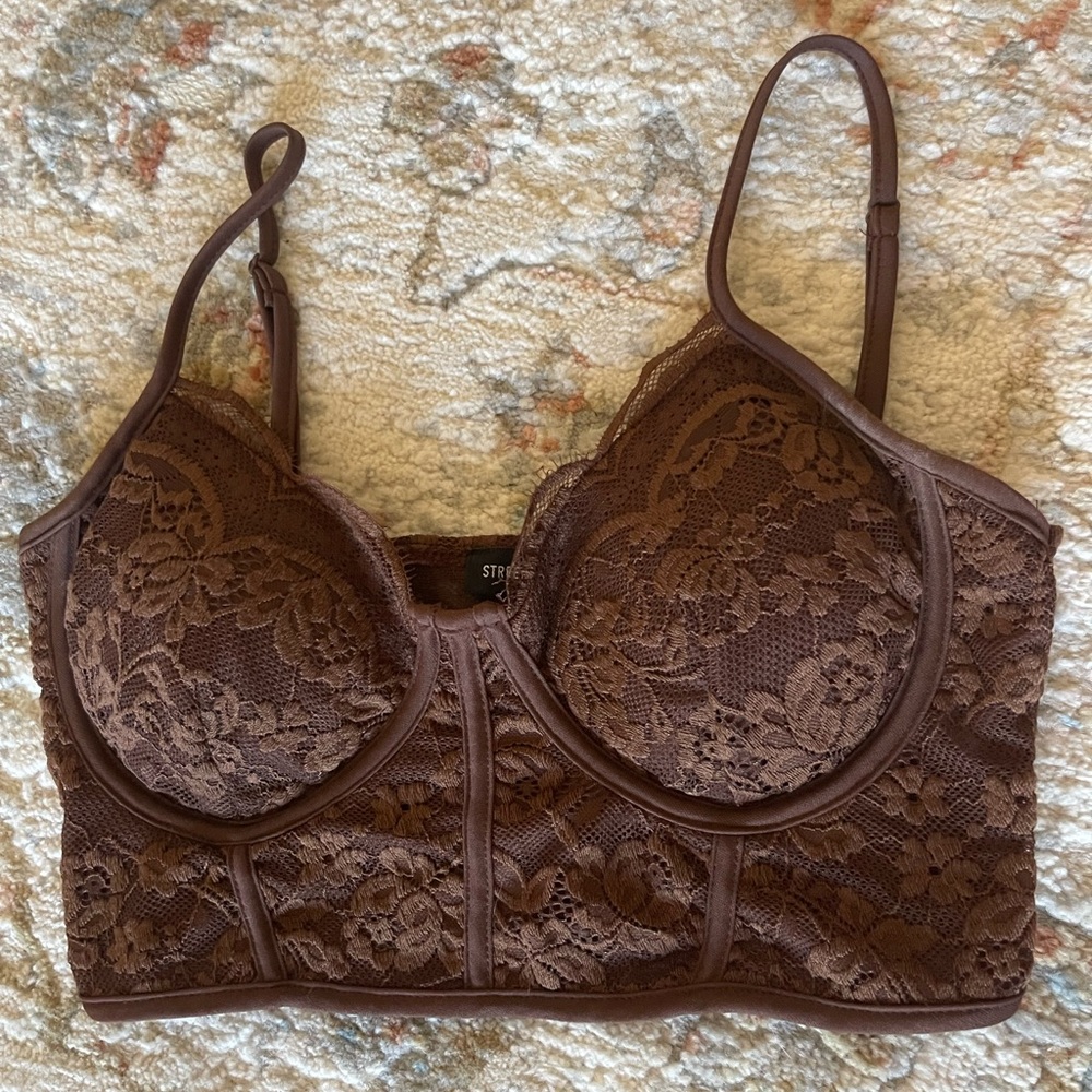 Brown Lace Bralette
